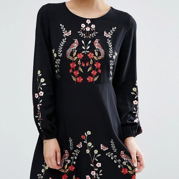 new look embroidered dress